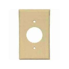 Eaton Wiring Devices PJ7V Mid-Size Wallplate, 1-Gang, Polycarbonate, Ivory