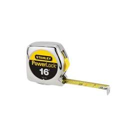 STANLEY 33-116 Measuring Tape, 16 ft L x 3/4 in W Blade, Steel Blade, Chrome