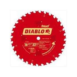 Diablo D1632X Circular Saw Blade, 16-5/16 in Dia, Carbide Cutting Edge, 1 in Arbor, Steel