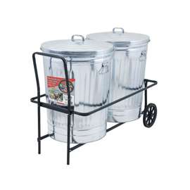 Behrens TCC Trash Can Cart, 250 lb Weight Capacity, 2-1/2 in H
