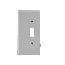 Eaton Wiring Devices STE1W Mid-Size Wallplate, 1-Gang, Polycarbonate, White