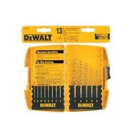 DeWALT DW1363 Drill Bit Set, Steel, Titanium, 13-Piece