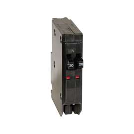 Square D QO QOT2020CP Miniature, Tandem Circuit Breaker, 120/240 V, Thermal Magnetic Trip, Plug-In Mounting