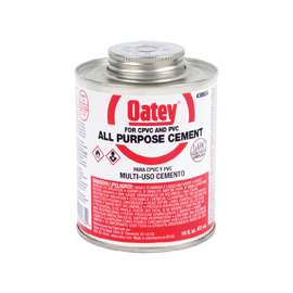 Oatey 30834 Solvent Cement, Milky Clear, 16 oz Can
