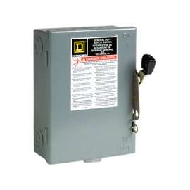 Square D D211NCP Fusible Safety Switch, 120/240 V, 30 A, 2-Pole
