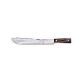 OLD HICKORY 7-7 Fixed Lock Butcher Knife, 7-1/4 in Blade, 11-3/4 in OAL, Brown Handle
