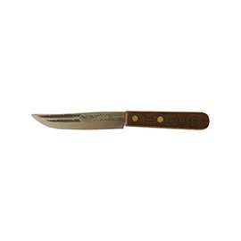 OLD HICKORY 750-4 Paring Knife, 4 in Blade, Carbon Steel Blade, Brown Handle, 7-1/2 in OAL