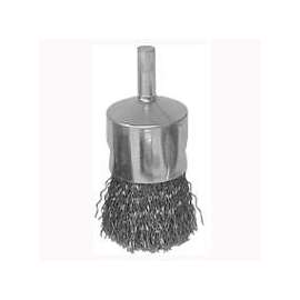 Weiler 36046 Wire Wheel Brush, 0.014 in Dia Bristle, 1/4 in Arbor/Shank, 3/4 in Dia