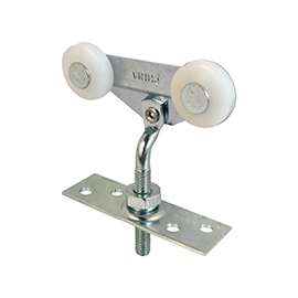 Prime-Line N 6527 Roller Assembly, 3/4 in Dia Roller, Top Mounting, Steel, Silver