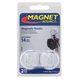 2PK WHT Magnet AP Hook