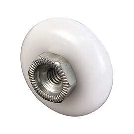 Prime-Line M 6002 Shower Door Roller, Plastic, White, For 7/8 in Tall, V-Shaped Tracks