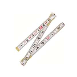 Cresent Lufkin Red End 066FN Flat Reading Wood Rule, SAE, Wood, 6 ft L, White