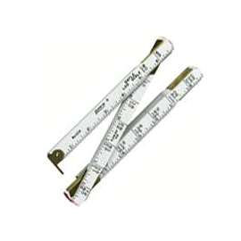 Cresent Lufkin Red End T636N Wood Rule, SAE, Wood, 6 ft L, White