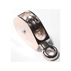 BARON 0174ZD-3/4 Fixed Eye, Rigid Eye Single Tackle Pulley, 11 lb Weight Capacity, 3/16 in Rope