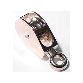 BARON 0174ZD-2-1/2 Fixed Eye, Rigid Eye Single Tackle Pulley, 1/2 in Rope