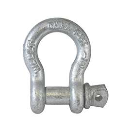 Fehr 5/8 Anchor Shackle, 2.25 ton Weight Capacity, 5/8 in, Galvanized Steel
