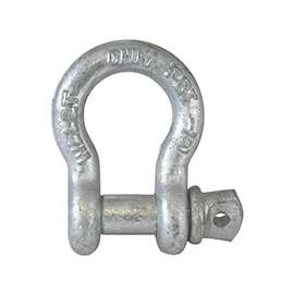 Fehr 3/4 Anchor Shackle, 3.25 ton Weight Capacity, 3/4 in, Galvanized Steel