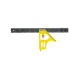 STANLEY 46-123 Combination Square, SAE, Steel Blade, 12 in L Blade