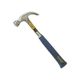 Estwing E3-16C Curved Claw Hammer, 16 oz Head, Steel Head, 13 in OAL, Blue Handle