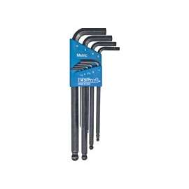 Eklind 13609 Hex Key Set, Steel, Black, 9-Piece