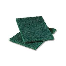 Scotch-Brite 86 Scouring Pad, 9 in L, 6 in W, 1/4 in Thick, Green