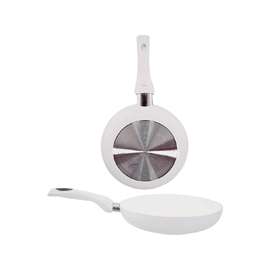 Euro-Ware Eurohome 8120-WH Fry Pan, Aluminum, White