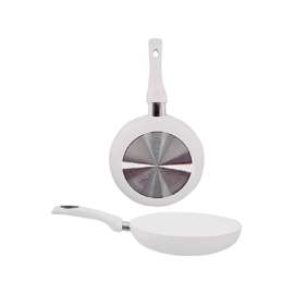 Euro-Ware Eurohome 8124-WH Fry Pan, Aluminum, White