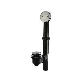 Keeney 63B Bath Drain Assembly, Plastic, Black, Chrome