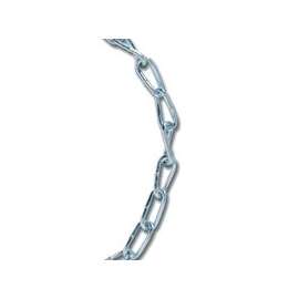 Koch A11912 Twist Link Coil Chain, 415 lb Working Load Limit, #1/0, Steel, Electro-Galvanized