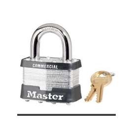 Master Lock 5KALJ Keyed Padlock, 2 in W x 1-1/2 in H Body, 2-1/2 in H Shackle, Steel