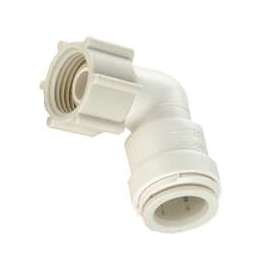 Watts 3520-0813/P-472 Female Swivel Elbow, 3/8 in, 3/4 in, Off-White