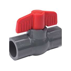 B & K 107-604 Ball Valve, 3/4 in Compression, 2 Ports/Ways, PVC