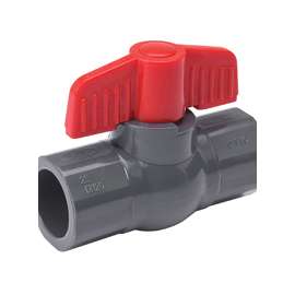 B & K 107-606 Ball Valve, 1-1/4 in Compression, 2 Ports/Ways, PVC