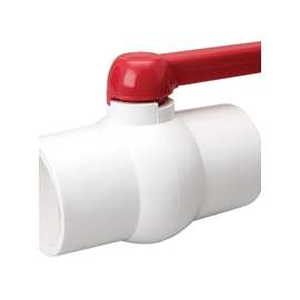 B & K 107-640 Ball Valve Schedule 40 3 in Solvent, 2 Ports/Ways, PVC