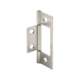 Prime-Line N 7273 Bi-Fold, Non-Mortise Door Hinge, Steel, Satin Nickel