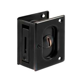 Prime-Line N 7368 Pocket Door Lock and Pull, Brass
