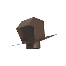 Ventilation Maximum CT-6-B Slope Roof Exhaust Trap, Steel, Galvanized, Brown
