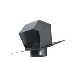 Ventilation Maximum CT-6-N Slope Roof Exhaust Trap, Steel, Galvanized, Black