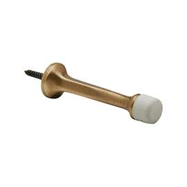 Schlage SP61A5 Door Stop, 7/8 in Dia Base, 3-3/16 in Projection, Aluminum, Antique Brass