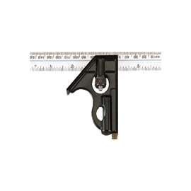 Johnson 406EM Combination Square, SAE/Metric, Level Vial, Stainless Steel Blade, 6 in L Blade