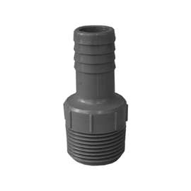GENOVA 350417 Reducing Adapter, 3/4 in Insert x 1 in MIP, 200 psi, Polypropylene/PVC