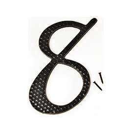 HY-KO DC-5/8 House Number, Character 8, 2-3/4 in W x 4-3/4 in H Character, Black Character