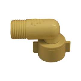 GENOVA 54945 Swivel Elbow, 1/2 in Male, 1/2 in Female, 90 deg
