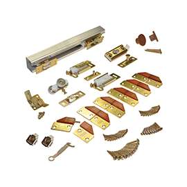 Johnson Hardware 100FD724 Commercial-Grade Panel Hardware Set, For 75 lb Bi-Fold Door