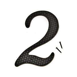 HY-KO DC-5/2 House Number, Character 2, 2-3/4 in W x 4-3/4 in H Character, Black Character