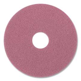 High-Traffic Twister Floor Pad, 27" Diameter, Pink, 2/Pack