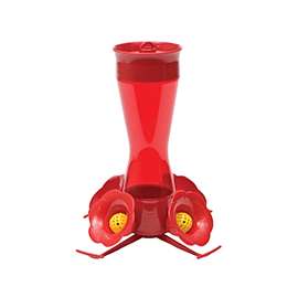 Perky-Pet 403CP Hummingbird Feeder, 4 Ports/Ways, Plastic, Red