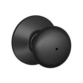 Schlage Plymouth F40 PLY 622 Privacy Door Knob, 1-3/8 to 1-3/4 in Thick Door, Brass, Matte
