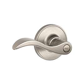 Schlage Seville J40SEV619 Privacy Lever, 3 Grade, Satin Nickel