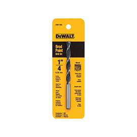 DeWALT DW1706 Wood Bit Drill Bit, Twist Flute, 2-1/2 in L Flute, Straight Shank, 1/4 in Dia Shank